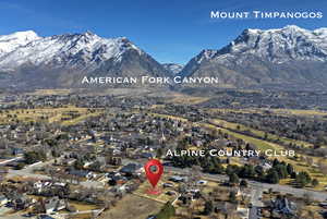 Property view of mountains featuring a residential view