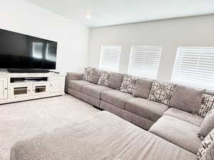 View of carpeted living area