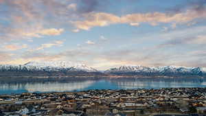 Property view of water featuring a residential view and a mountain view