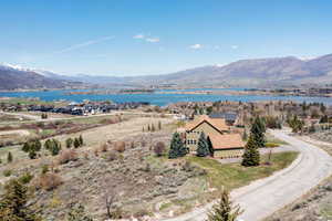 Mountain view with a water view