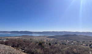 View of mountain feature featuring a water view