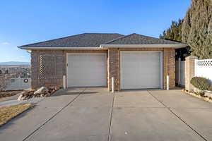 Exterior space with a mountain view