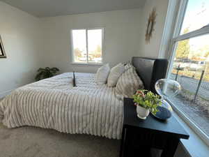 View of carpeted bedroom