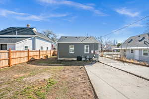 Back of property with fence