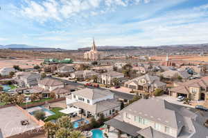 Bird's eye view with a mountain view and a residential view