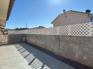 View of patio / terrace with a fenced backyard