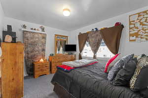 View of carpeted bedroom