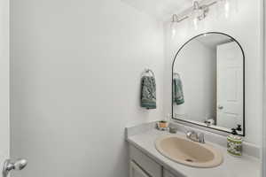 Bathroom featuring vanity