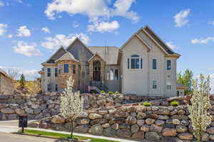 View of front of home with board and batten siding