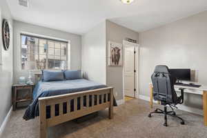 View of carpeted bedroom