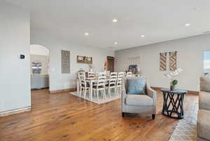 Dining space featuring hardwood / wood-style floors