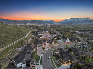Bird's eye view with a mountain view and a residential view