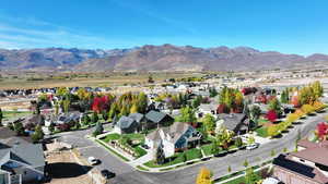 Bird's eye view with a residential view and a mountain view