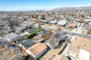 Aerial view with a mountain view and a residential view