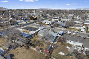 Aerial view with a mountain view and a residential view