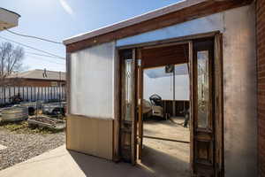 Greenhouse, with plastic windows and wiggy wiring.