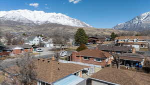 View of mt Timpanogos and the provo canyon. Firestation is diagonally across the street