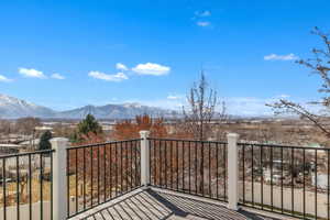 Deck with a mountain view