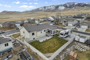 Aerial view with a residential view and a mountain view