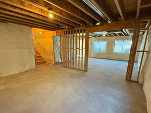 Basement with stairs