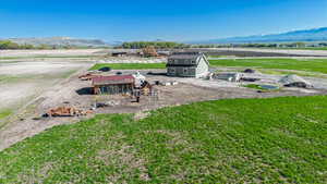 Bird's eye view featuring a mountain view and a rural view