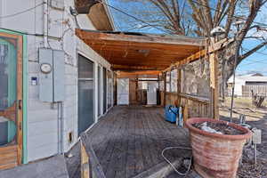 View of wooden terrace