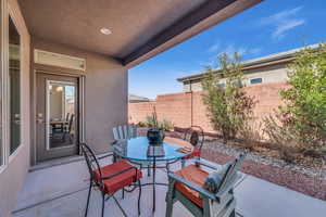 View of patio / terrace with outdoor dining space and fence