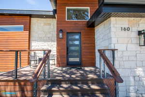 Front door and Deck