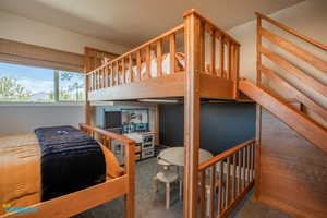 What we call the "Kids room" which includes a play kitchen underneath the loft bed.