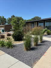 View of front of home with brick siding