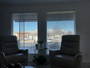 Living area with plenty of natural light