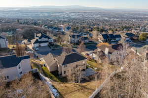 Bird's eye view with a residential view