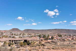 Property view of mountains featuring a residential view