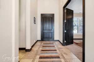 Entryway with baseboards