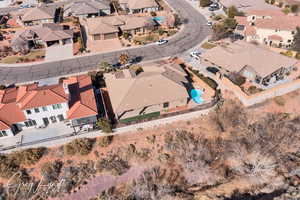 Drone / aerial view with a residential view