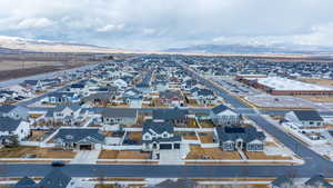 Aerial view with a mountain view and a residential view