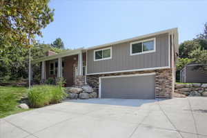 View of front of house featuring a garage