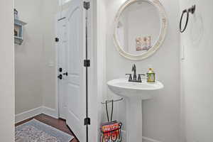 Bathroom with baseboards