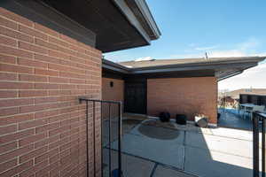 View of patio featuring a deck