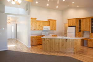 Open concept kitchen with island