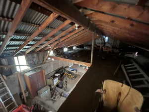 View of unfinished attic