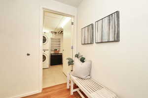 Entryway featuring light wood finished floors