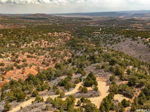 Bird's eye view featuring a mountain view