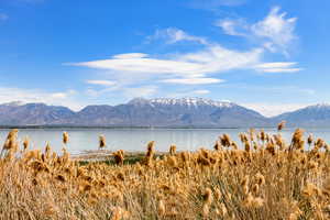 Mountain view with a water view