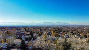 Bird's eye view with a residential view and a mountain view