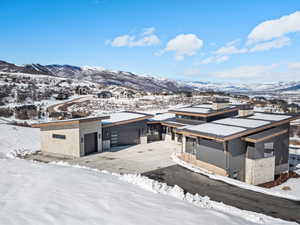 Exterior space with a mountain view