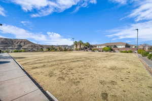 View of yard featuring a mountain view