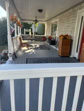 Deck with covered porch