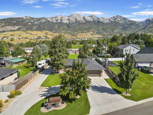 Bird's eye view with a residential view and a mountain view