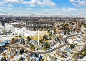 Bird's eye view with a mountain view and a residential view